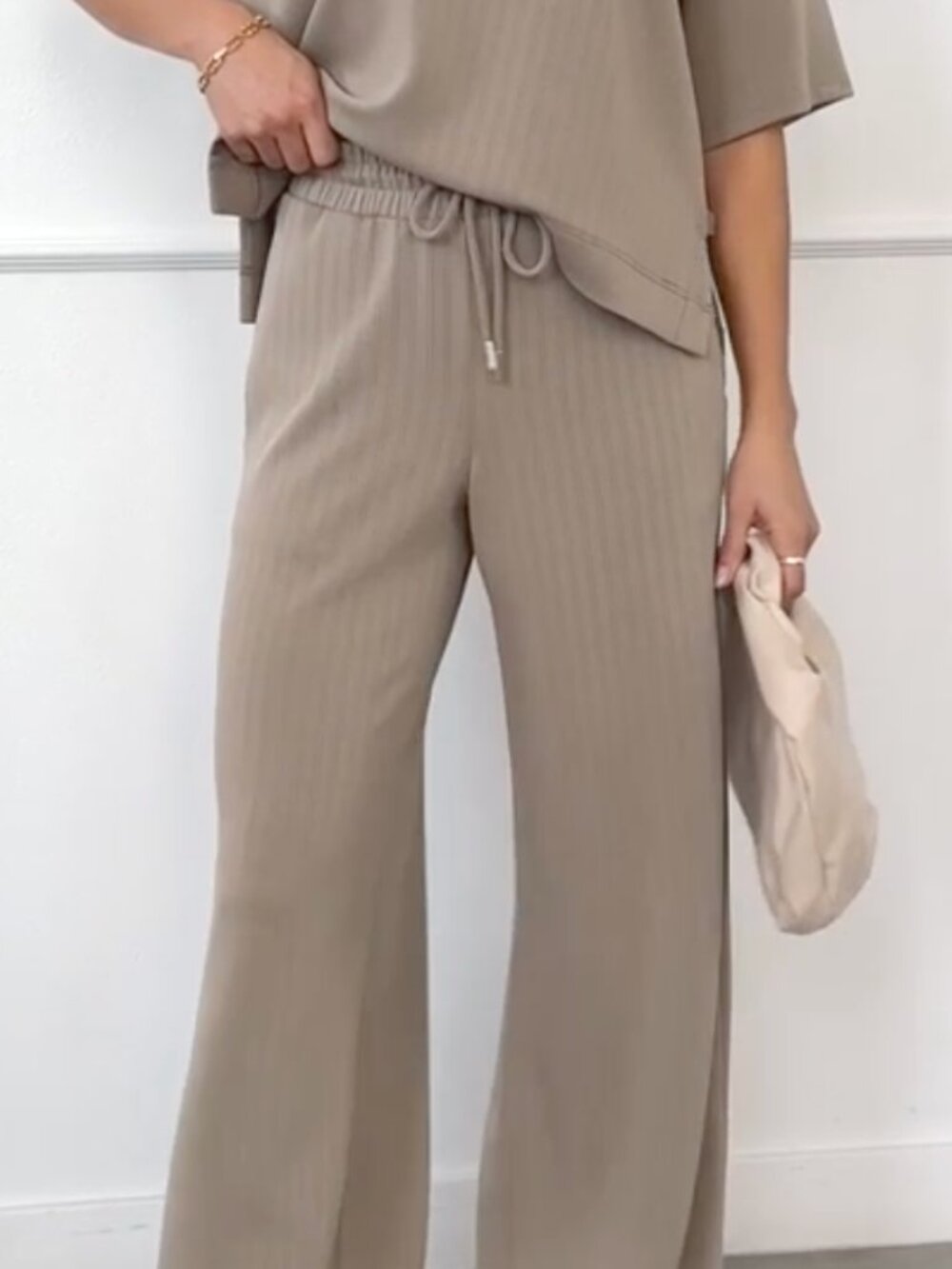 Splendid x @Cellajaneblog Rib Scuba Wide Leg Pant
